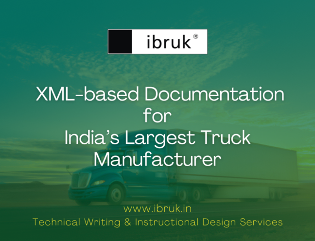 A blog post describing the XML-based user manuals and service manuals for India's largest truck manufacturer