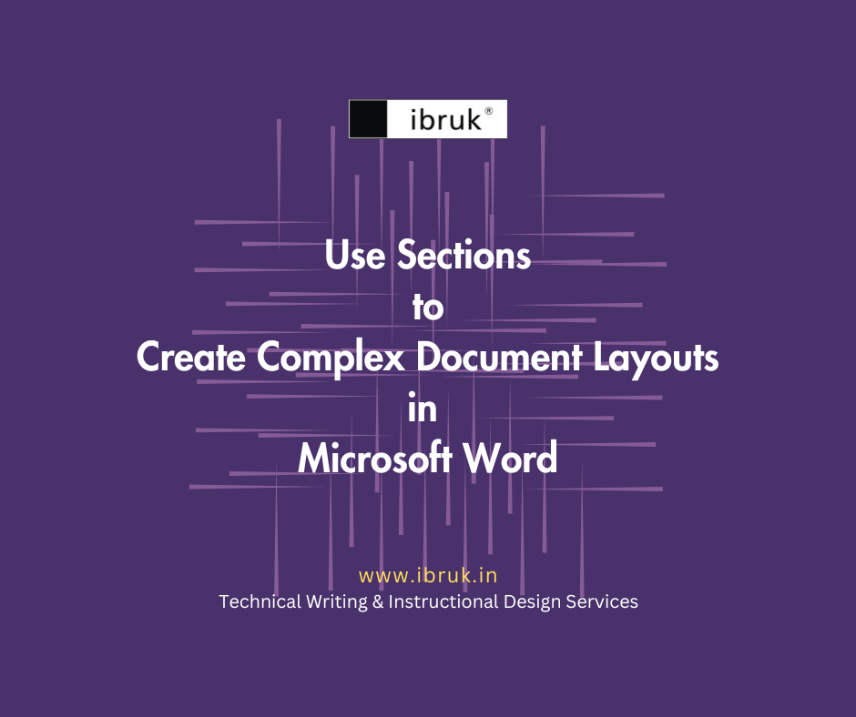 In Microsoft Word, use sections to create a document with different page layouts