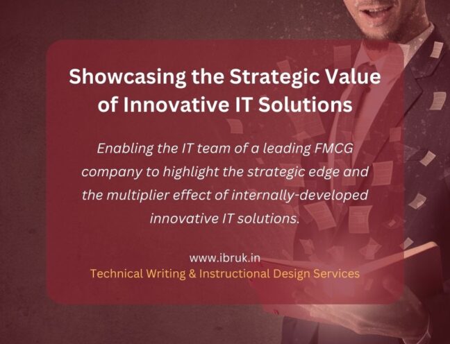 Showcasing the Strategic Value of IT Solutions through an infographic laden coffee table book.